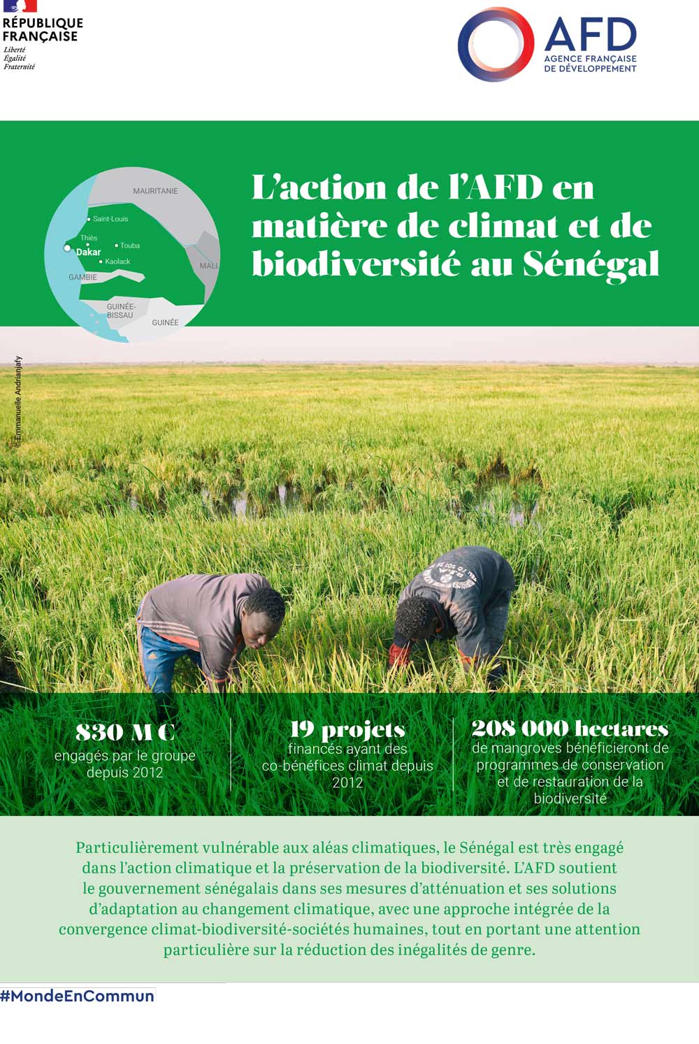 L'AFD et le climat et la biodiversité au Sénégal